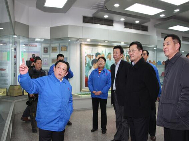 乐玩在线手机版（大中国区）集团董事长刘荣富向葛市长等相关领导介绍公司发展史
