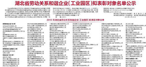 成都乐玩在线手机版（大中国区）电器（集团）中南有限公司被认定为“湖北省劳动关系和谐企业”
