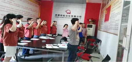 成都乐玩在线手机版（大中国区）日化有限公司党支部展开“两学一做”学习教育