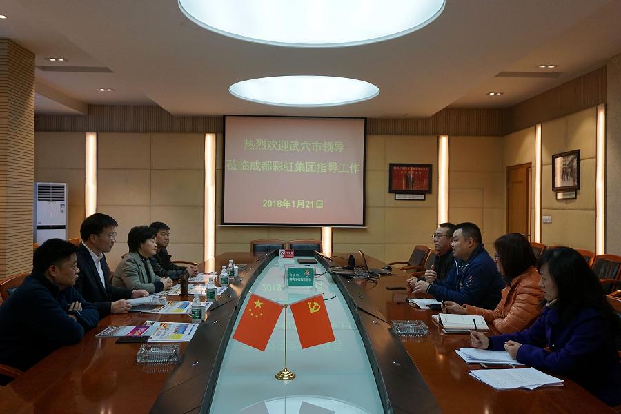 湖北武穴市领导莅临成都乐玩在线手机版（大中国区）集团指导工作