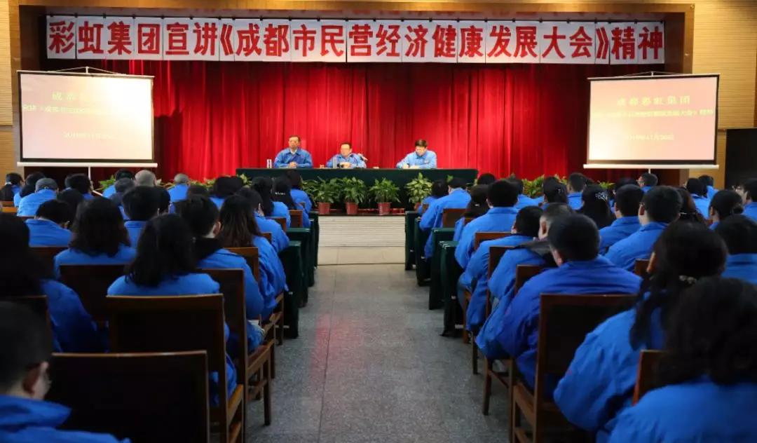 成都乐玩在线手机版（大中国区）集团召开干部大会传达成都市民营经济健康发展大会精神